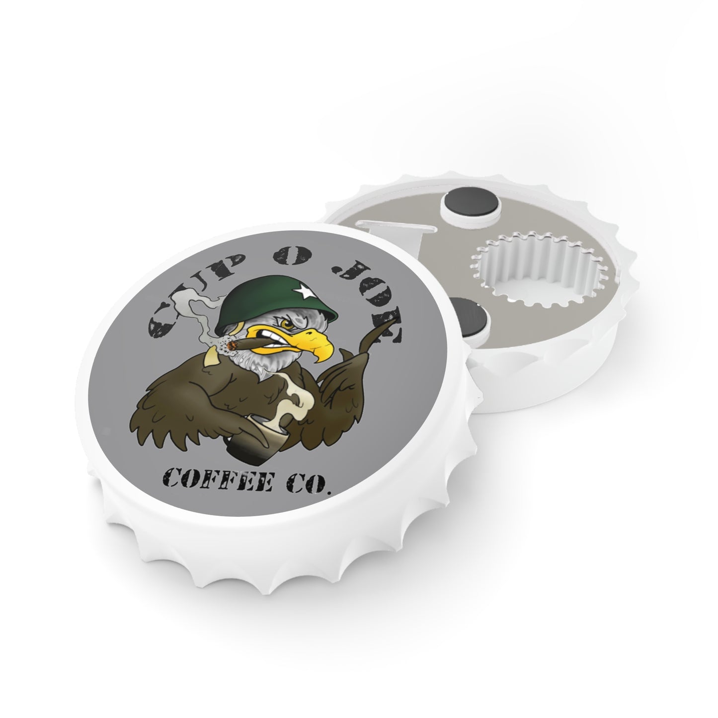 Cup O Joe Coffee Co. Bottle Opener Top & Bottom